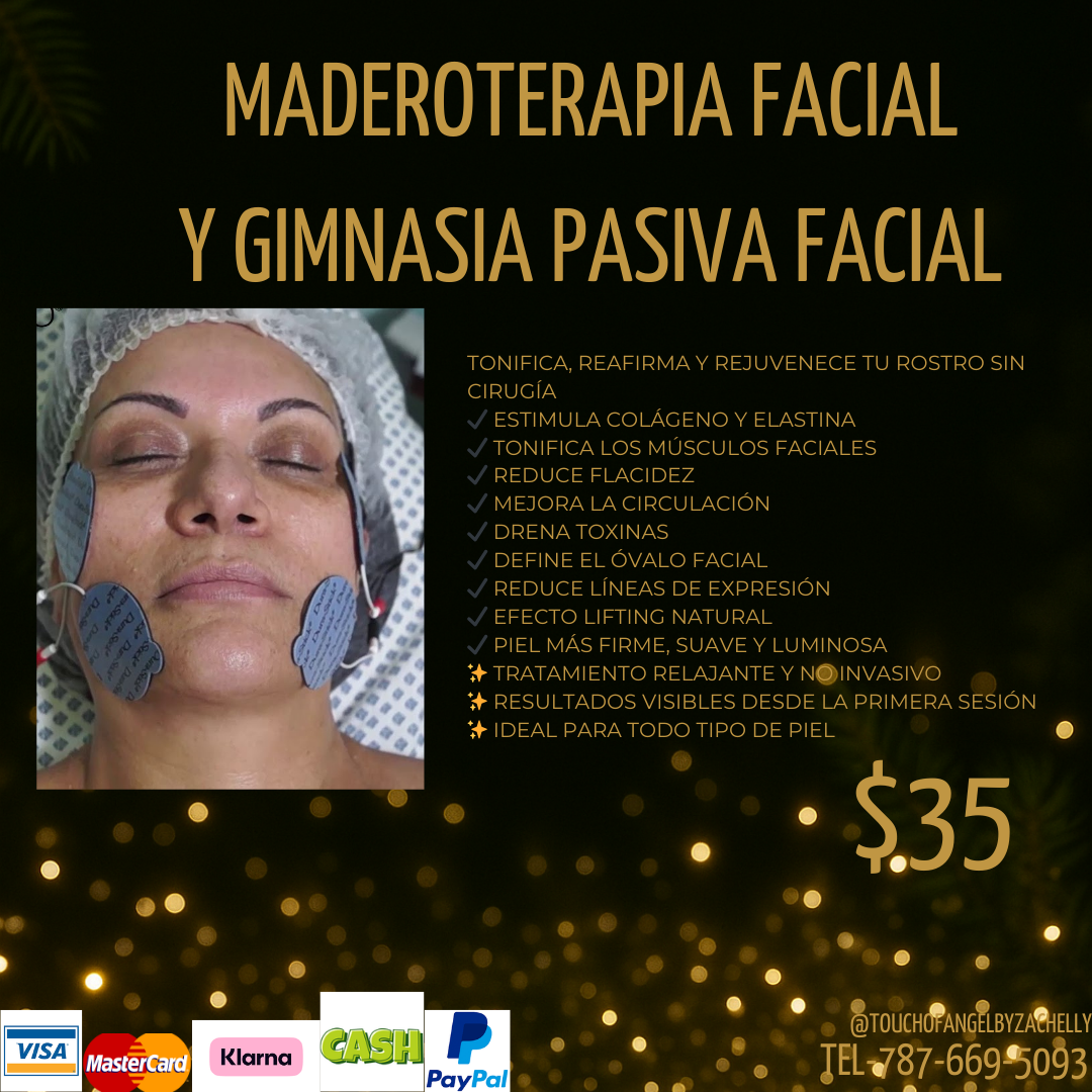 Maderoterapia Facial + Gimnasia Pasiva Facial